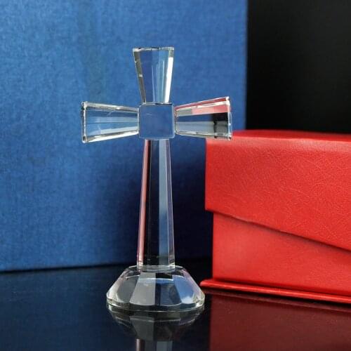 12pcs/lot Standing Crystal Cross Church Christening Baptism Party Favors for Guests Gifts