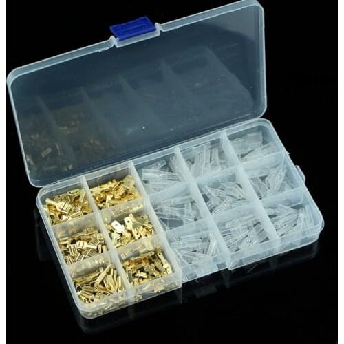 150Pcs 2.8mm 4.8mm 6.3mm Insulated Spade Wire Connectors Female & Male Crimp Terminals Electrical Cable Crimp Terminal Set