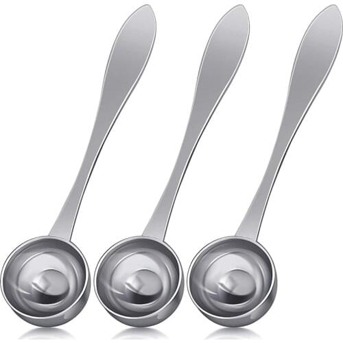 3 Pieces Coffee Scoop Tea Spoons Stainless Steel Measuring Mini Spoon Long Handle Tablespoon Measuring Spoons Stirring