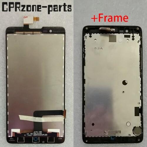 5.0" Black With Frame For ZTE V5 V9180 U9180 N9180 Lcd display with Touch screen digitizer sensor panel assembly