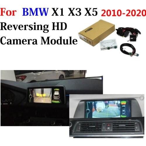 Car Rear Camera Adapter Decoder For BMW X1/X3/X5 2010~2020 Display 6.5"8.8"10.2" NBT/EVO/CIC Original Upgrade Parking System