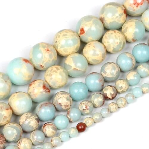 White Emperor Natural Stone Beads Turquoises Howlite Loose Spacer Bead For Jewelry Making Bracelet DIY Accessories 4/6/8/10/12mm