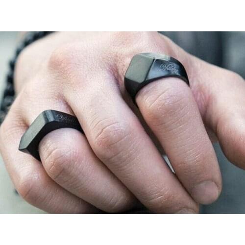 Black Power Themed HAND WORK Ring Male