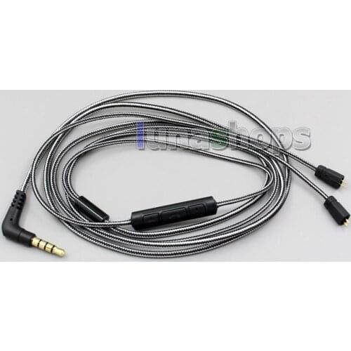 Black/White + Mic Remote Earphone Cable For Ultimate Ears UE TF10 SF3 SF5 5EB 5pro TripleFi 15vm LN005089