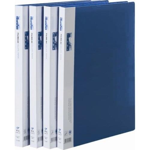 DAINCHOUL Blue Color School File Folder Portable A4 File Folder Home Office Business File Organizer