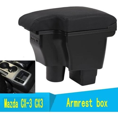 For Mazda 2 skyactiv version cx3 CX-3 armrest box central Store content box with USB cx 3 armrests box cx3