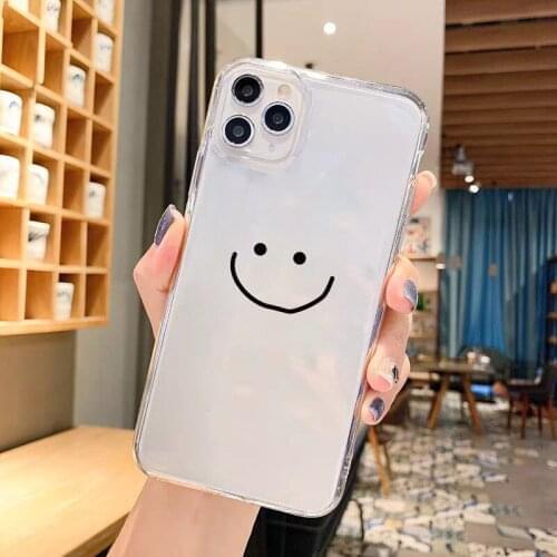 For Samsung Galaxy A51 A91 A81 A71 A41 A31 A21 A11 A2 A01 Core Case Soft TPU Print Simple Smile Clear Cover Shell Phone Cases