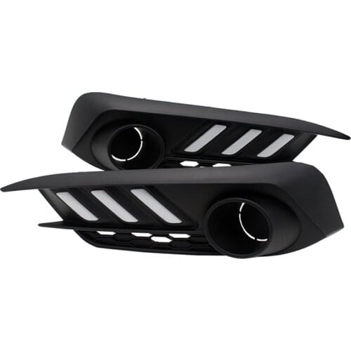 SELYNDE for Civic 10th 2016 2pcs/lot Car Styling Car LED DRL 12V Daytime Running Light with Amber Turn Signal