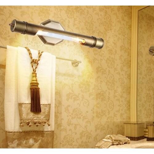 Hotel room LED wall lamps dressing room makeup light Retro H65 copper Bathroom mirror Light E14 waterproof night Led Arandela