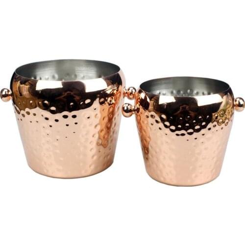 Stainless Steel Hammered Ice Punch Bucket Wine Beer Cooler Champagne Cooler for KVT Bar Party