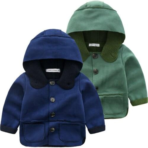 Jackets Boys Girls Clothes Hooded Warm Coat Autumn Winter Clothes Outwear Children Cardigan Kids Clothing For 1-7 Years Kids