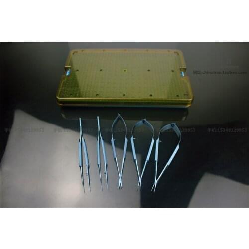 Medical orthopedic hand foot surgery instrument titanium alloy small Vascular suture Platform tweezer Microscissor needle holder