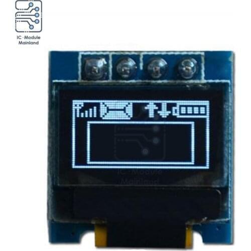 0.49 inch White OLED Display Module SSD1306I2C 0.49" Screen 3.0-5.5V IIC 64x32 Resolution for Arduino AVR STM32 Super Bright