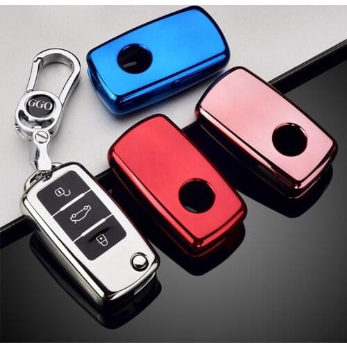 Soft TPU Car Key Cover Case Shell For Volkswagen VW POLO Tiguan Passat B5 B6 B7 Golf EOS Scirocco Jetta MK6 Octavia Accessories