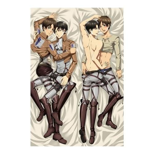 Hot Japan Anime Attack on Titan Dakimakura Cosplay Eren Jaeger BL Hugging Body Pillow Cover DIY Custom Gift Cushion Pillow Case