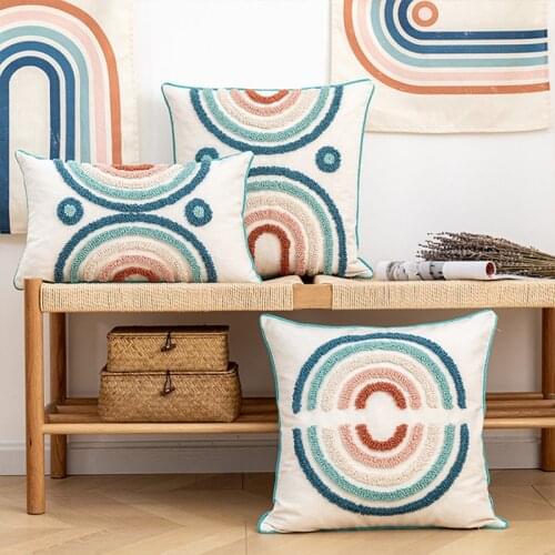 Luxury Moroccan Cushion Cover Rainbow Boho Style Ethnic Colorful Pillow Cover 45x45cm/30x50cm Home Decoration Pillowcase