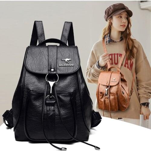 PU Leather Backpacks High Quality Women Fashion Shoulder Bags High Capacity Travel Backpack Travel School Bags