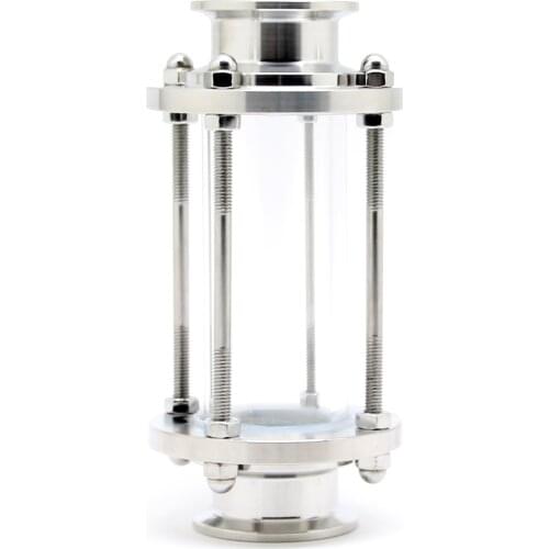 Tri Clamp Sanitary Flow Sight Glass In line flow indicater SS304 Stainless Steel Dioptr for Distiller Homebrew Diary Product