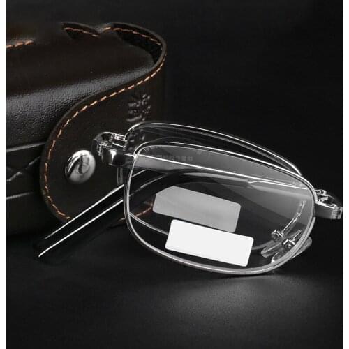 Zilead Folding Reading Glasses With Case Men Women Telescopic Rotation Presbyopia Eyeglasses Includes Glasses Case +1.0~+4.0