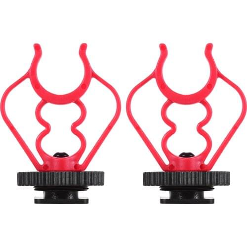 Universal MicShock Mount Cold Shoe Mount Adapter ABS Plastic Microphone Bracket Mount Replacement for Shotgun Microphones