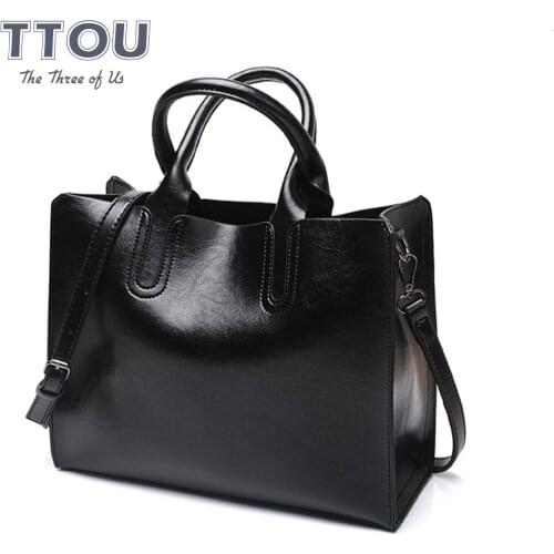 Vintage High Capacity Handbags For Women Solid Color Luxury Pu Leather Travel Messenger Bags High Quality Female Shoulder Bags