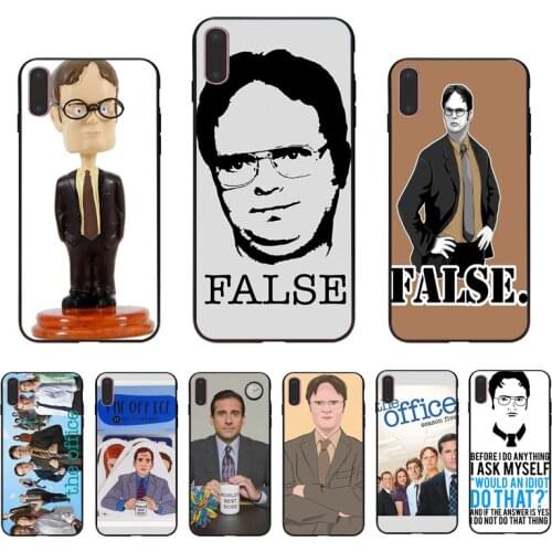 IMIDO The Office Tv Show Dwight Funny Unique Phone Cover For Iphone 7 8 7PLUS 8PLUS X XS XR XSMAX 5 5S SE 6 6S 6PLUS 6SPLUS