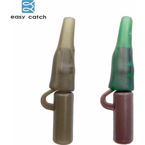 Easy Catch 20pcs Safety Lead Clips With Tube Brown Coffee ABS Plastic Carp Rigs Connector Carp Fishing Accessories Tackles