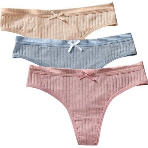 Large Sizes 3XL Female Sexy Thong Seamless Low Waist Panties High Quality Comfortable Cotton Lingerie Pure Color Tangas