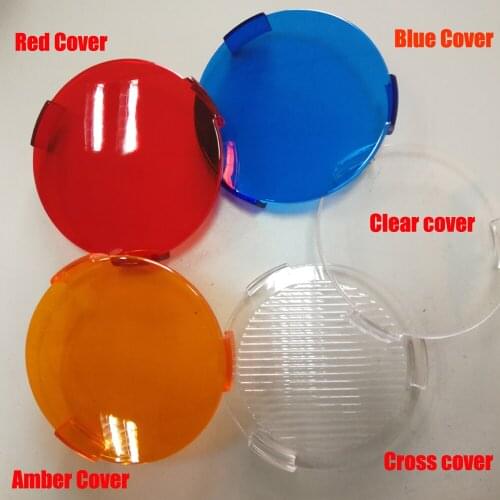 1 PC Cover For 4.7" Inch Round Led Cannon lights Clear Cover / Amber Cover / Red Cover / Blue Cover optional