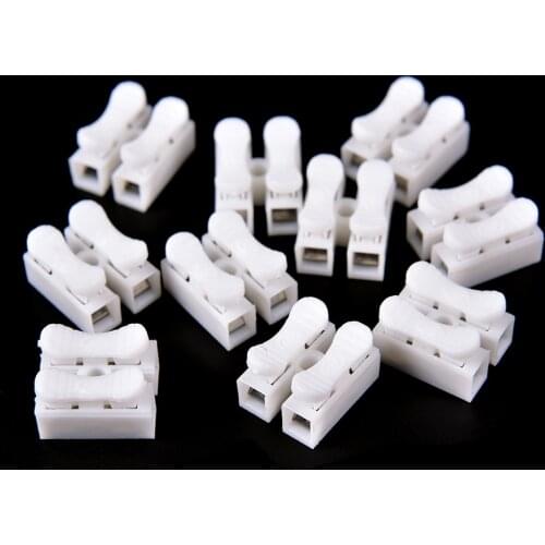 30Pcs/pack New Mini type 2 Pins Electrical Cable Connector CH2 Quick Splice Lock Wire Terminal Wholesale