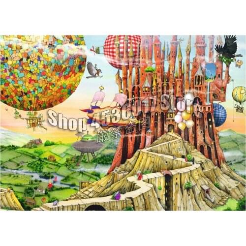 Flying Home 5D Diamond Mosaic Full Home Decor Diamond Embroidery DIY Diamond Painting Cross Stitch Balloons Castle Needlework