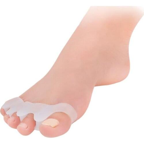 Free Shipping 2 PCS Five-toe Separator Silica Gel Toe Correction Separator Five-hole Valgus Toe Protection Sheath