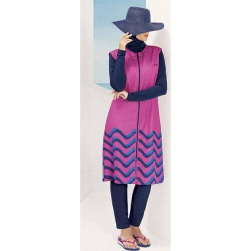 Jowl GAME H-2409 Aqua Fuchsia Hijab swimwear