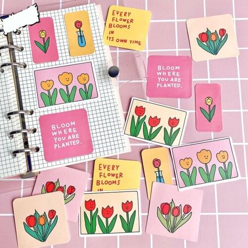Nice tulip Stickers Crafts And Scrapbooking stickers book Student label Decorative sticker kids Cup box