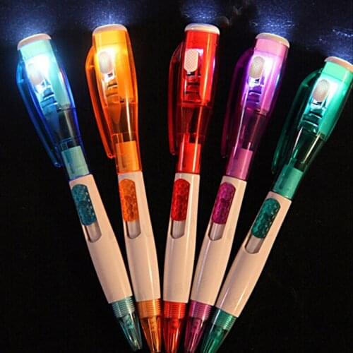 Creative stationery Lanyard Notes LED Light ballpoint pen Gift for students Kids