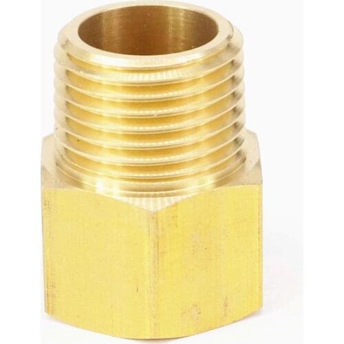 1/2" NPT Male x 1/2" BSPP Female Brass Pipe Fitting Connector Adapter For Pressure Gauge Air Gas Fuel Water