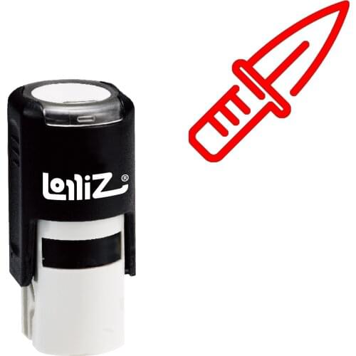 LolliZ Knife Self-Inking Rubber Stamp - Modern Symbol Series