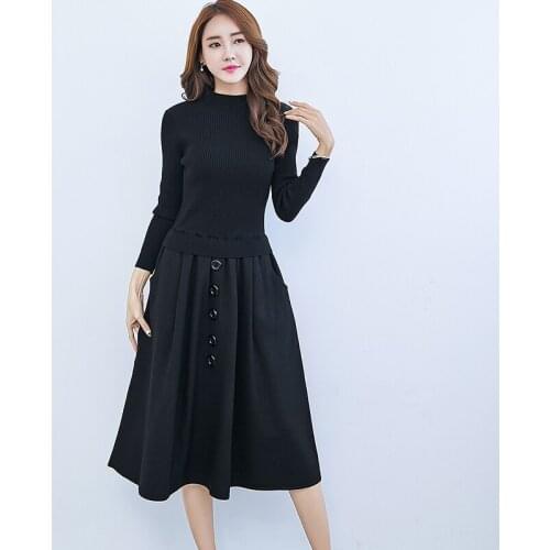 Longqibao Fashionable Knitted Dresses
