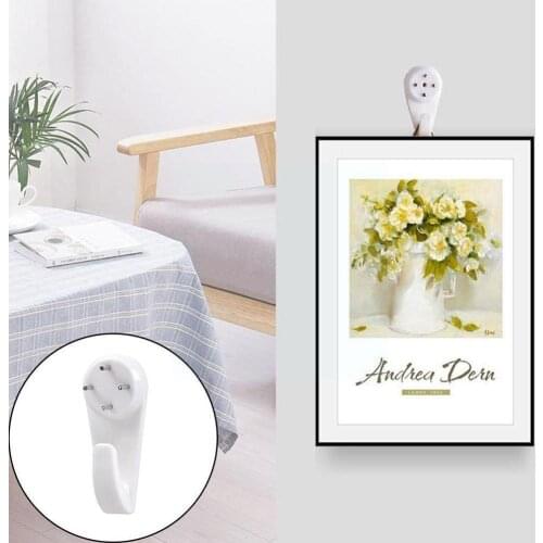 Ten-piece Set Of Nail-free Perforated Photo Frame Hooks Wedding Photos Wall Nails Nails Invisible Photo Hang Stickers Wall L6F1