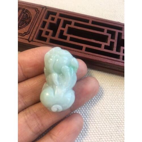 Natural 7A Myanmar green jade pendant jade hand-carved brave troops pendants necklaces jadeite jade jewelry necklace women