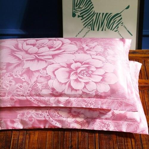 Classic china Jacquard satin Cloth Floral Pattern printed 48x74cm rectangle Pillowcase Home Decorative wedding Pillow Cover