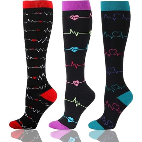 Animal Compression Socks Women Knee High 30mmHg Funny Men Sportrs Running Socks Anti Fatigue Pain Relief Varicose Veins Stocking