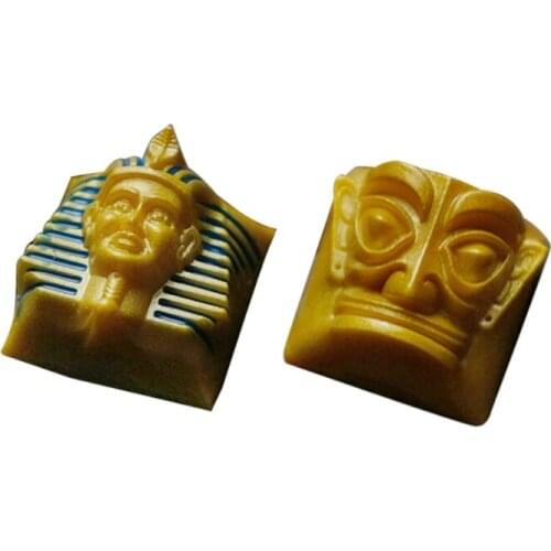 2021 New Sanxingdui Resin Keyboard Keycap Pharaoh Pattern Keycap for Mechanical MX switch