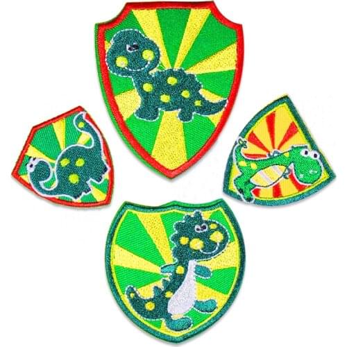 New Dinosaur Clothes Patches for Children Cartoon Animal Embroidered Badge Applique Patch for Clothing Sewing Garment T-shirt