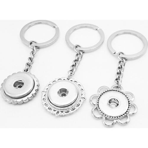 NF015 new snap button jewelry Key ring keychain key chain (fit 18mm snaps)