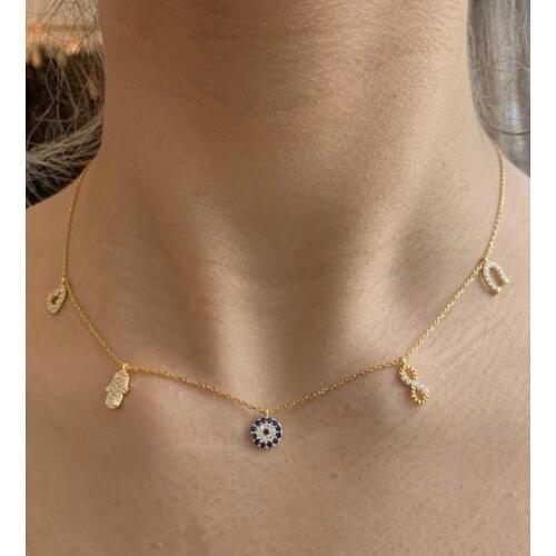 925 Sterling Silver Women Luck Necklace