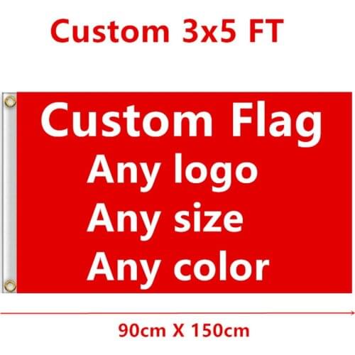 Custom Flag 3x5FT Polyester 90x150cm 10pcs 20pcs 50pcs 100pcs Banner Decoration Sports Advertising Outdoor Club, Free Shipping