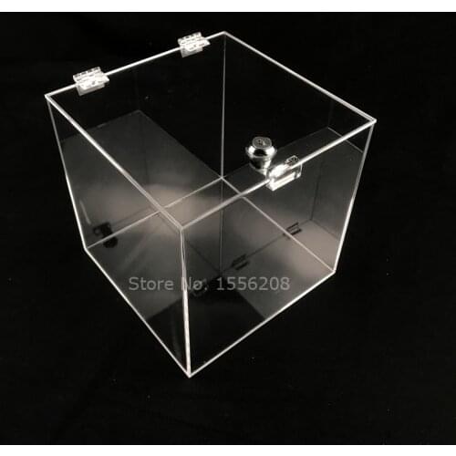Transparent Collection Storage Box Makeup Organizer Gift Sundries Home Storage Desktop Acrylic Material With Lid And Key