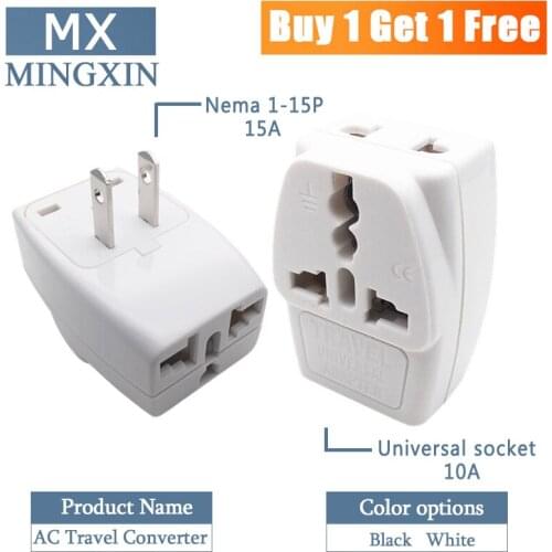 2PCS-Extended 3 US Splitter Plug Plug AC Power Plug Home Travel Converter Adapter Mexico US Wall Charger