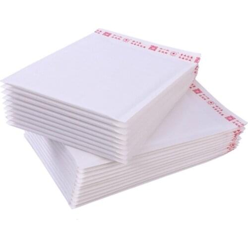 30Pcs 8 Sizes White Bubble Mailers Kraft Paper Bubble Envelope Self Adhesive Shipping Bag With Bubble Waterproof Mailing Bags
